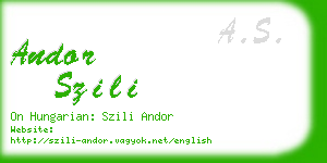 andor szili business card